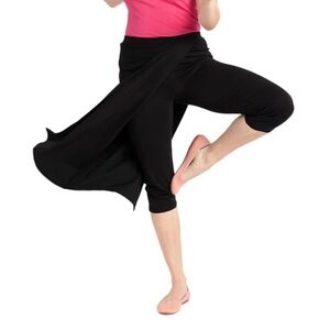 Betabrand The Sassiest Pants Black Womens S Petite Crop Dress Pant Skirt Overlay